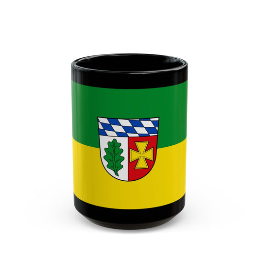 Flag of Aichach Friedberg Germany - Black Coffee Mug-15oz-The Sticker Space