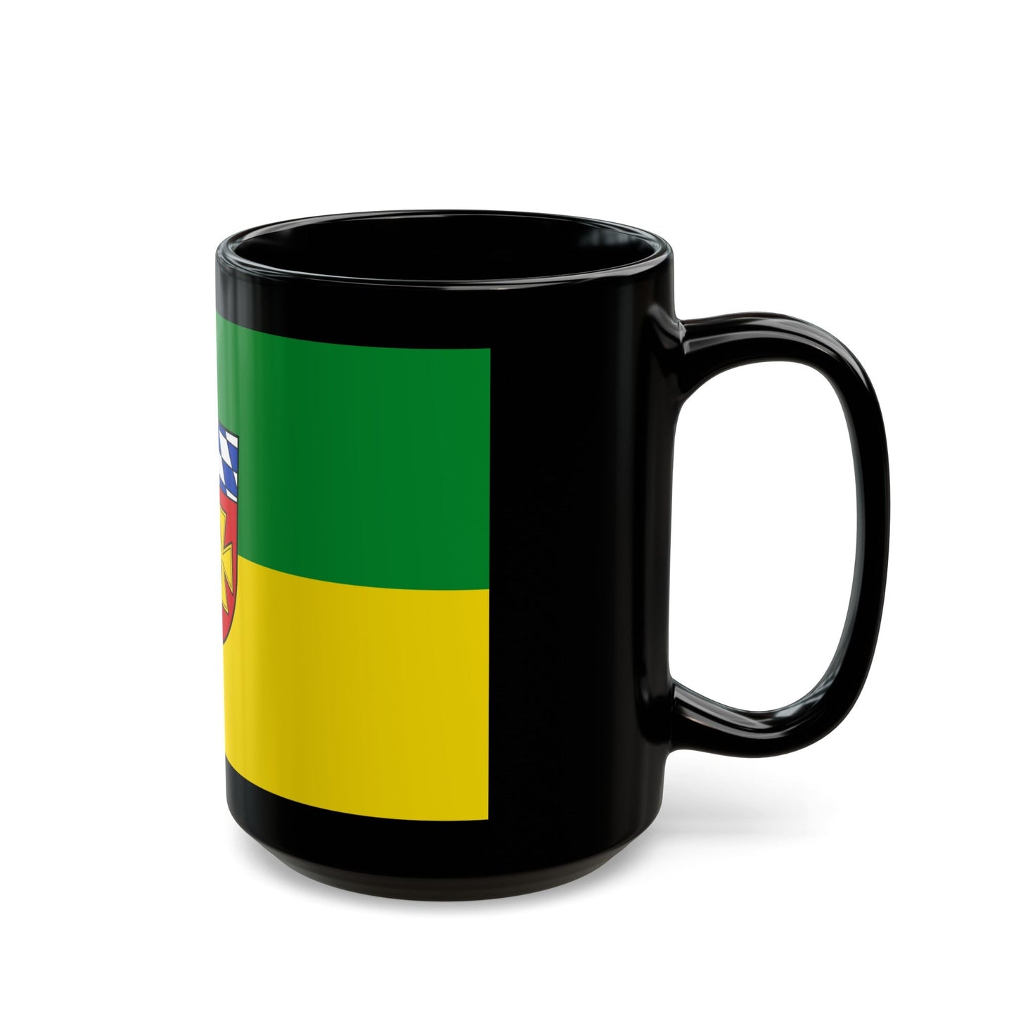 Flag of Aichach Friedberg Germany - Black Coffee Mug-The Sticker Space