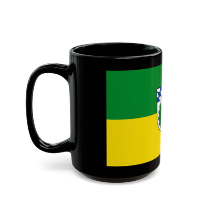 Flag of Aichach Friedberg Germany - Black Coffee Mug-The Sticker Space