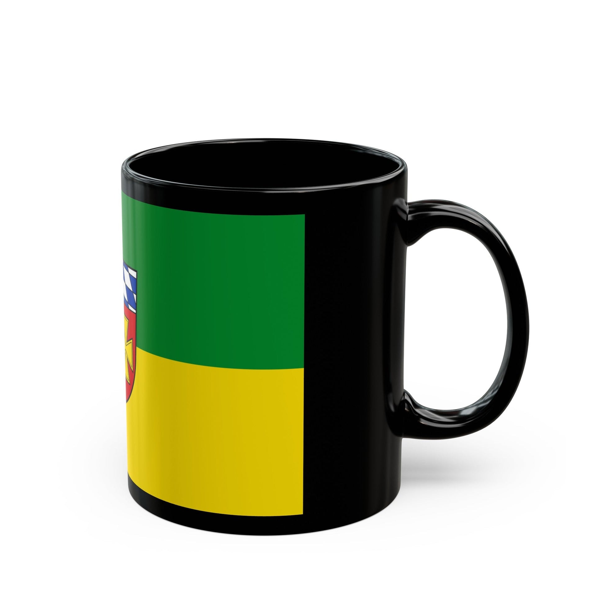 Flag of Aichach Friedberg Germany - Black Coffee Mug-The Sticker Space