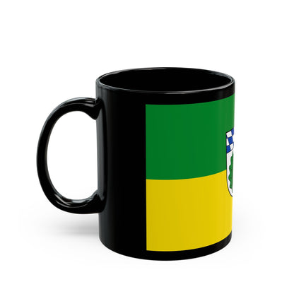 Flag of Aichach Friedberg Germany - Black Coffee Mug-The Sticker Space