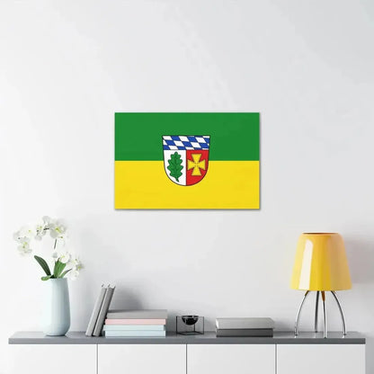 Flag of Aichach Friedberg Germany - Canvas Wall Art - The Sticker Space