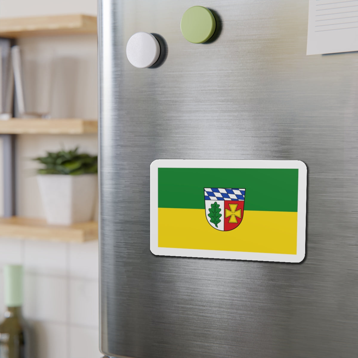 Flag of Aichach Friedberg Germany - Die-Cut Magnet-The Sticker Space