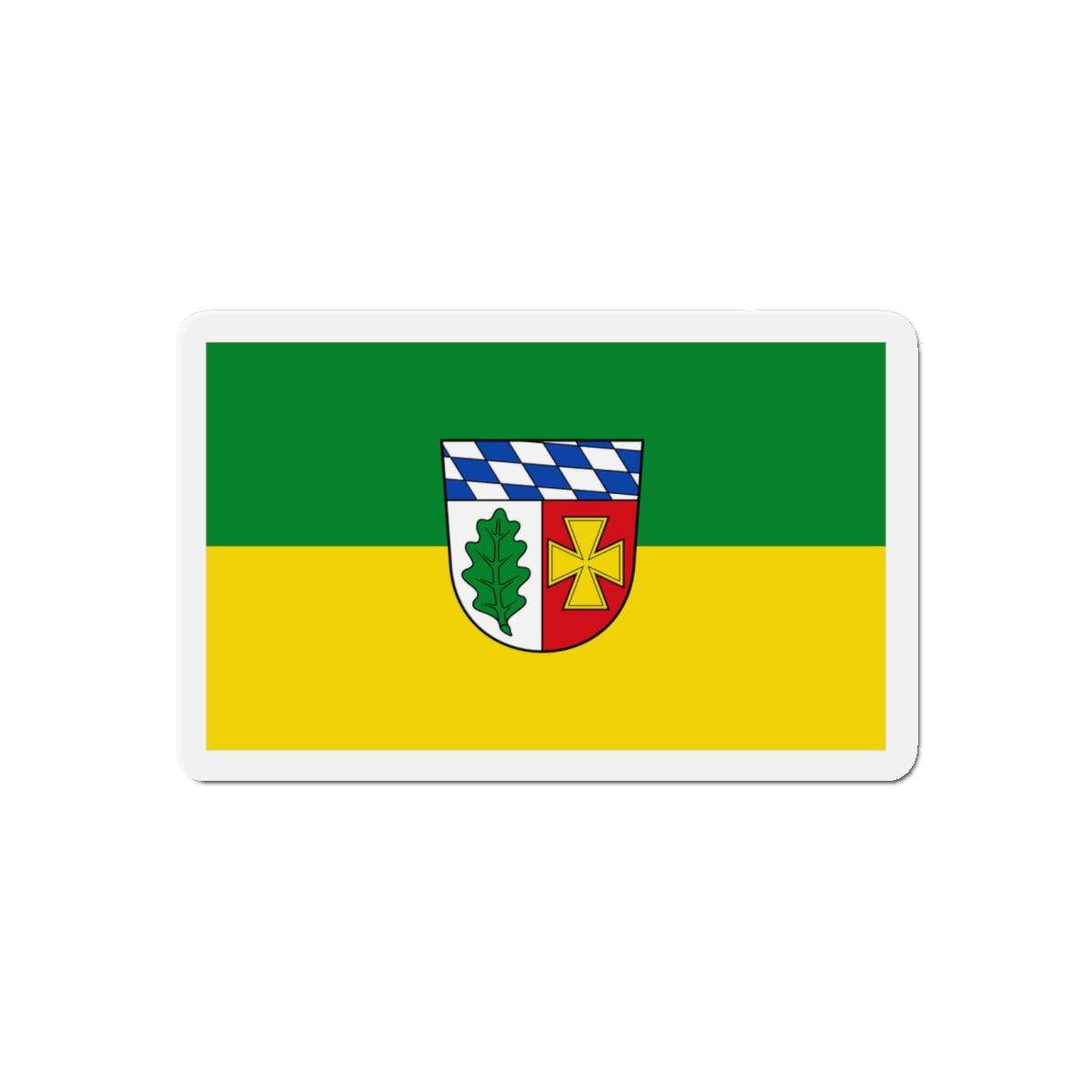 Flag of Aichach Friedberg Germany - Die-Cut Magnet-4" x 4"-The Sticker Space