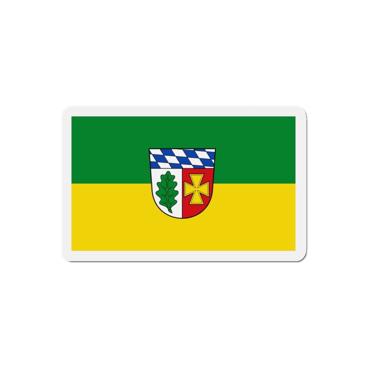 Flag of Aichach Friedberg Germany - Die-Cut Magnet-5" x 5"-The Sticker Space