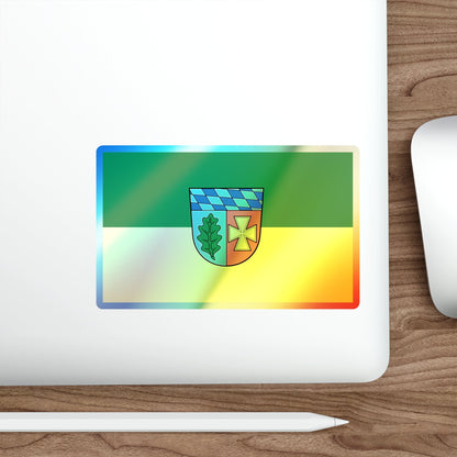 Flag of Aichach Friedberg Germany Holographic STICKER Die-Cut Vinyl Decal-The Sticker Space