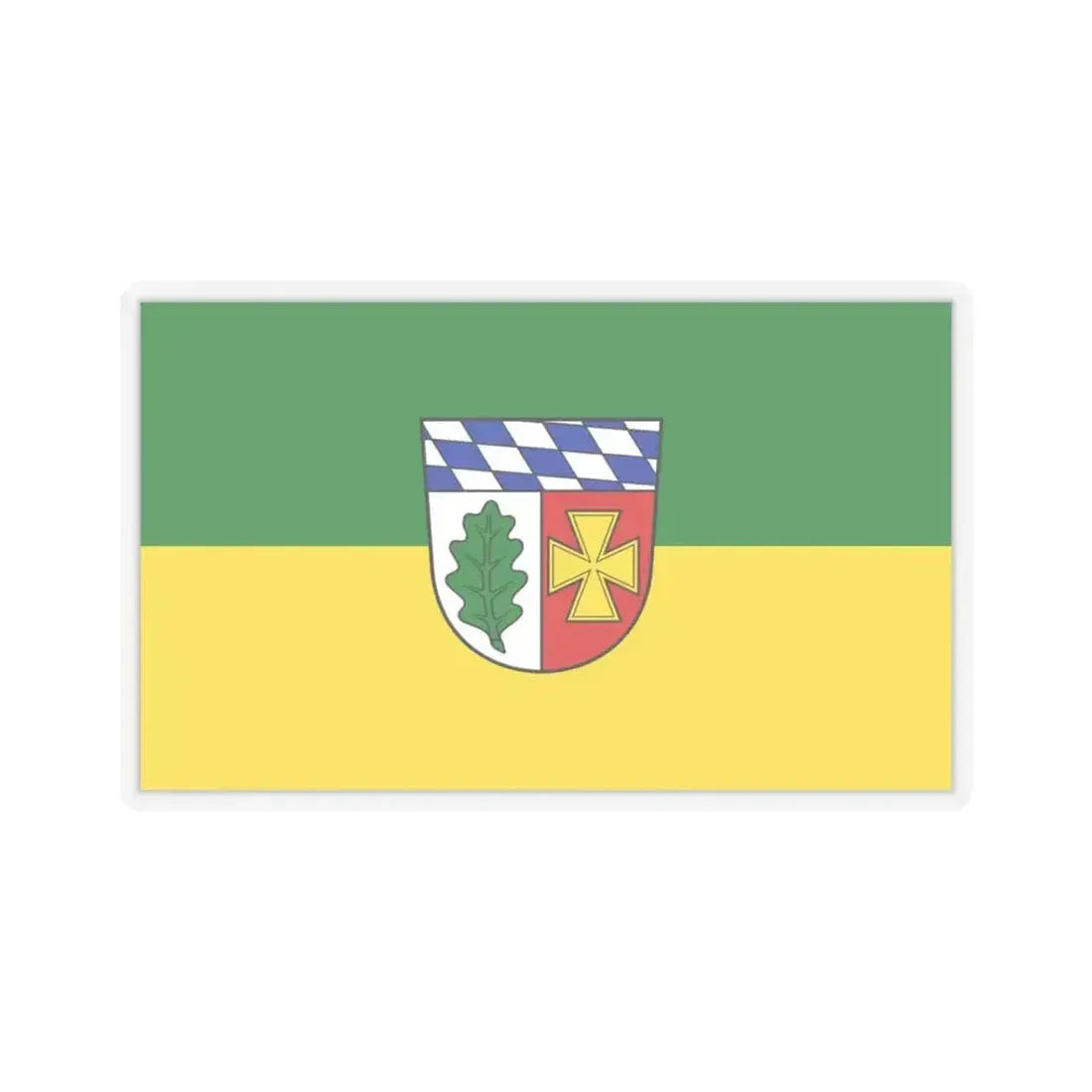 Flag of Aichach Friedberg Germany - STICKER Vinyl Kiss-Cut Decal 3 Inch Transparent - The Sticker Space