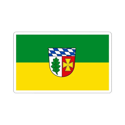 Flag of Aichach Friedberg Germany - STICKER Vinyl Kiss-Cut Decal 3 Inch White - The Sticker Space