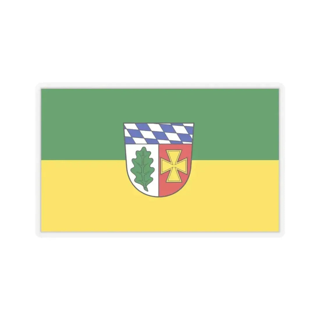 Flag of Aichach Friedberg Germany - STICKER Vinyl Kiss-Cut Decal 4 Inch Transparent - The Sticker Space
