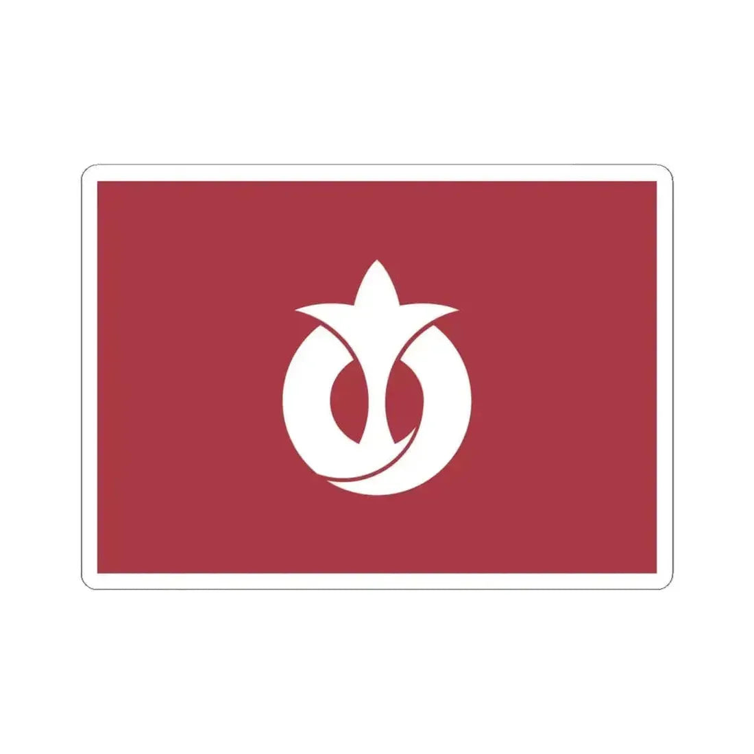 Flag of Aichi Prefecture Japan - STICKER Vinyl Kiss-Cut Decal 4 Inch White - The Sticker Space
