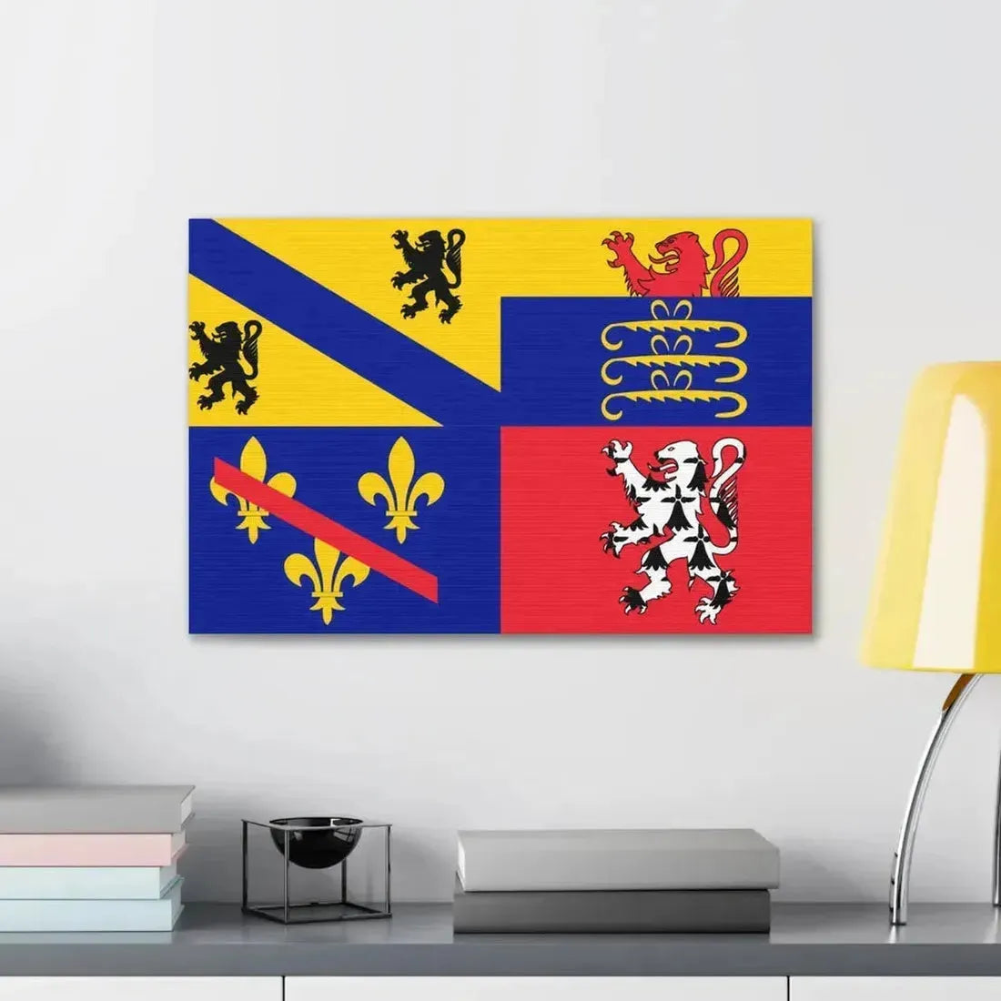 Flag of Ain France 2 - Canvas Wall Art - The Sticker Space