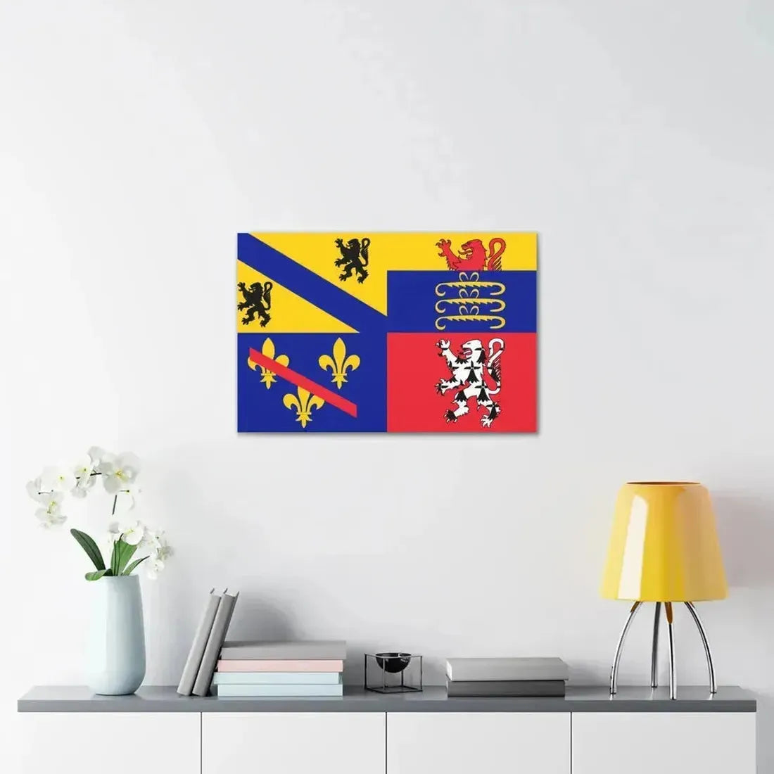 Flag of Ain France 2 - Canvas Wall Art - The Sticker Space