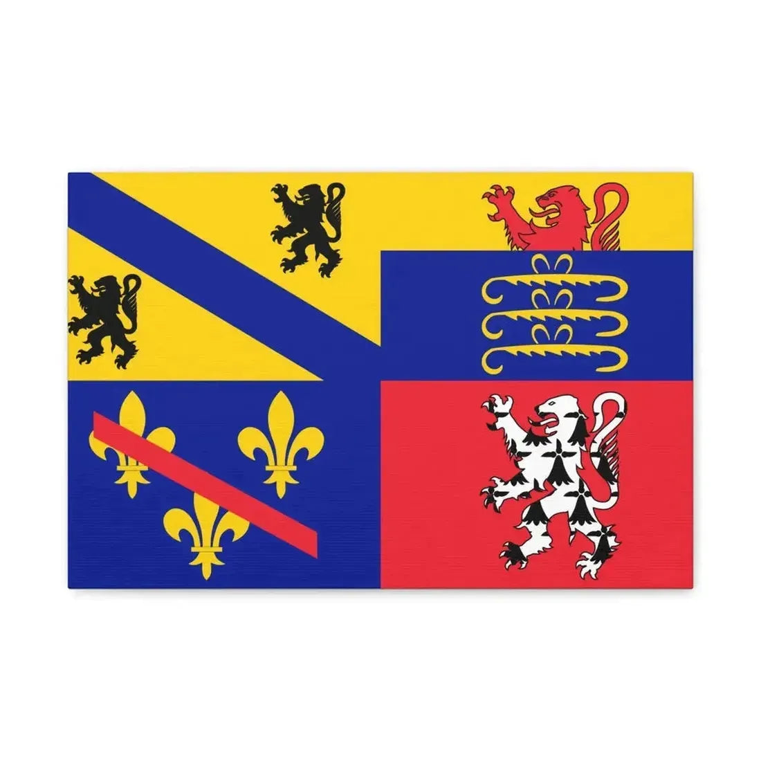 Flag of Ain France 2 - Canvas Wall Art - The Sticker Space