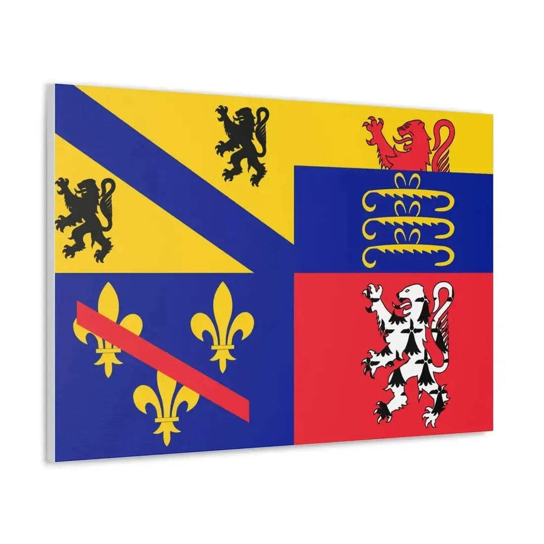Flag of Ain France 2 - Canvas Wall Art - The Sticker Space