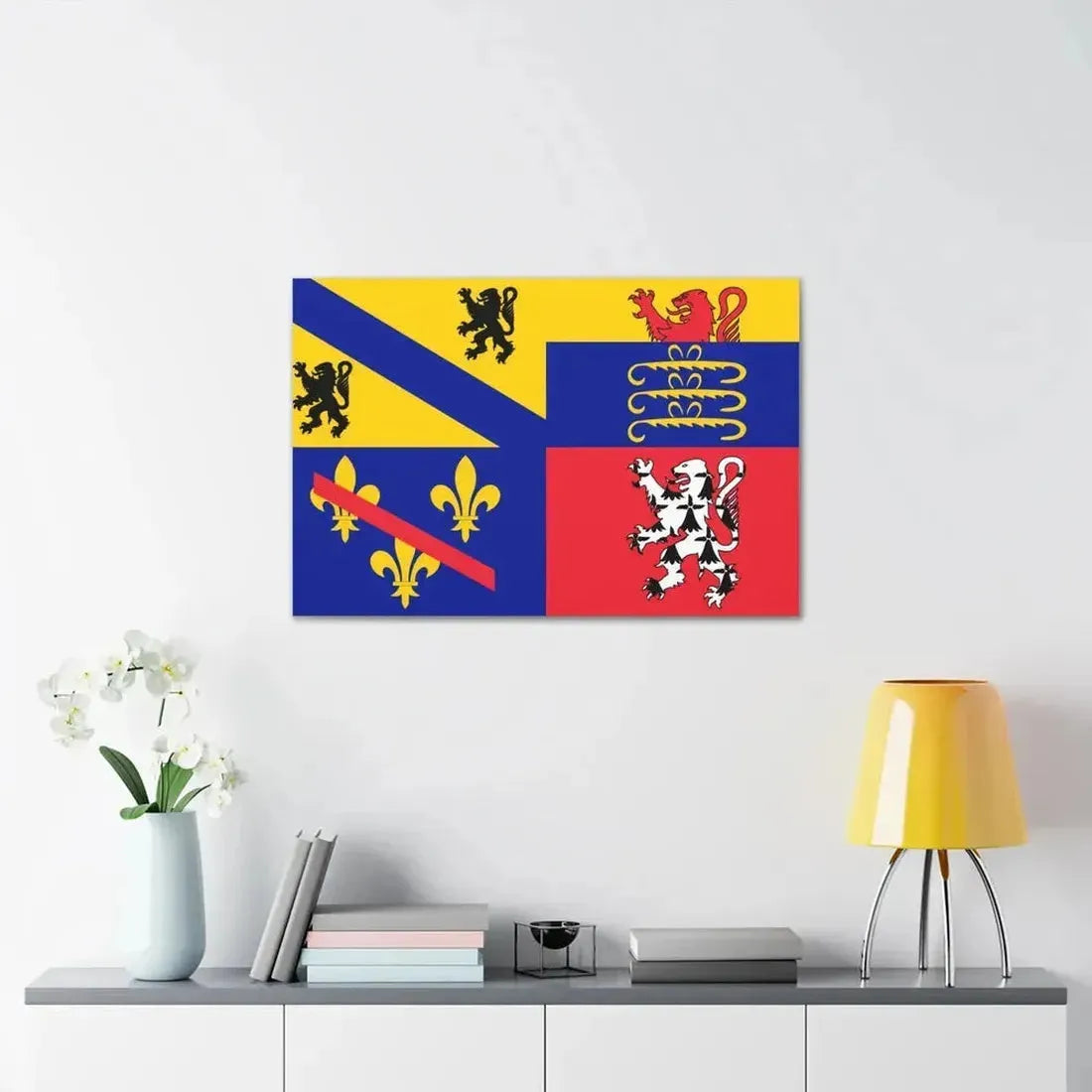 Flag of Ain France 2 - Canvas Wall Art - The Sticker Space
