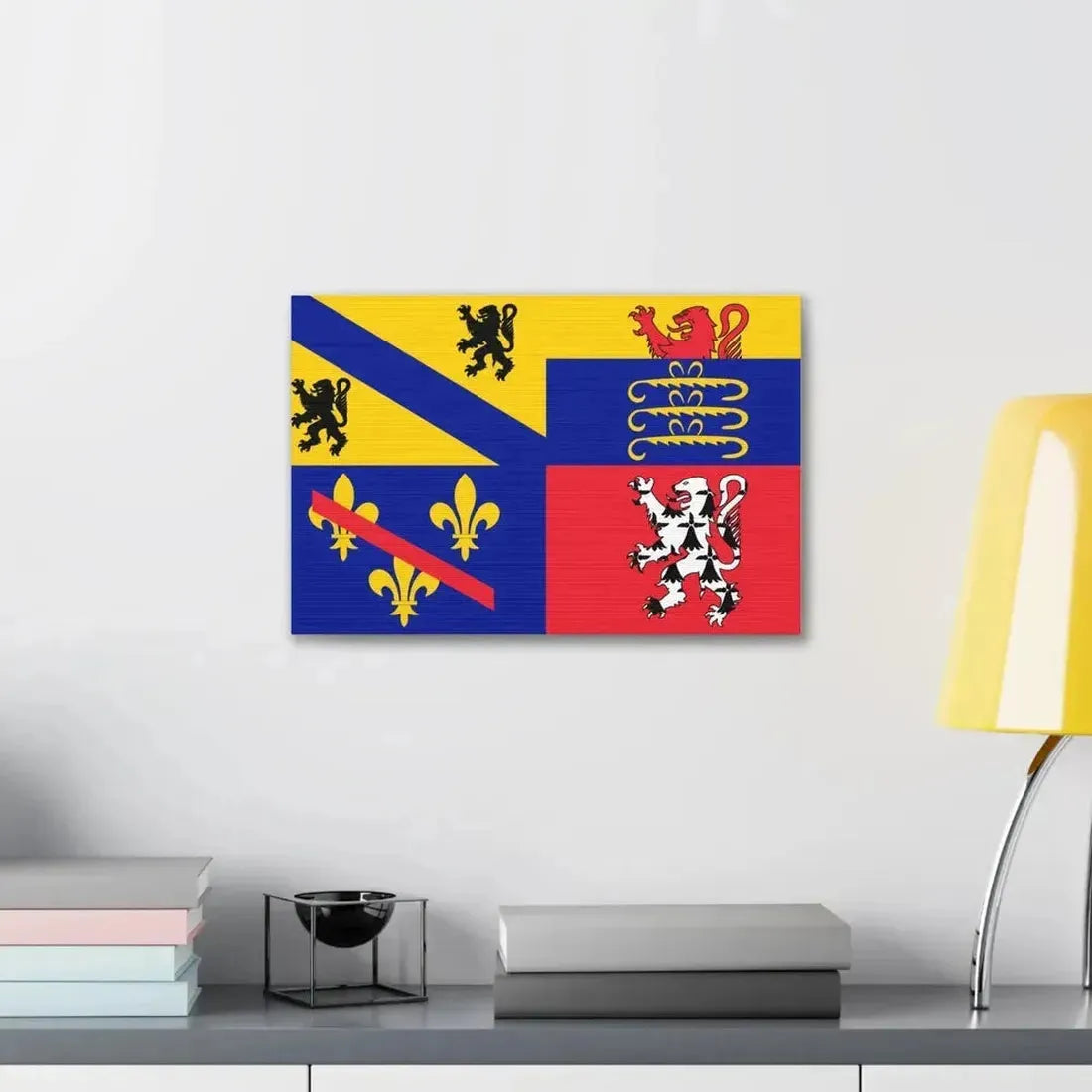Flag of Ain France 2 - Canvas Wall Art - The Sticker Space
