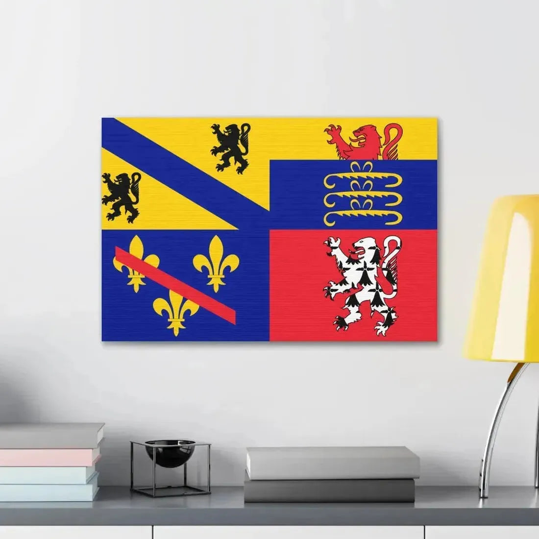 Flag of Ain France 2 - Canvas Wall Art - The Sticker Space