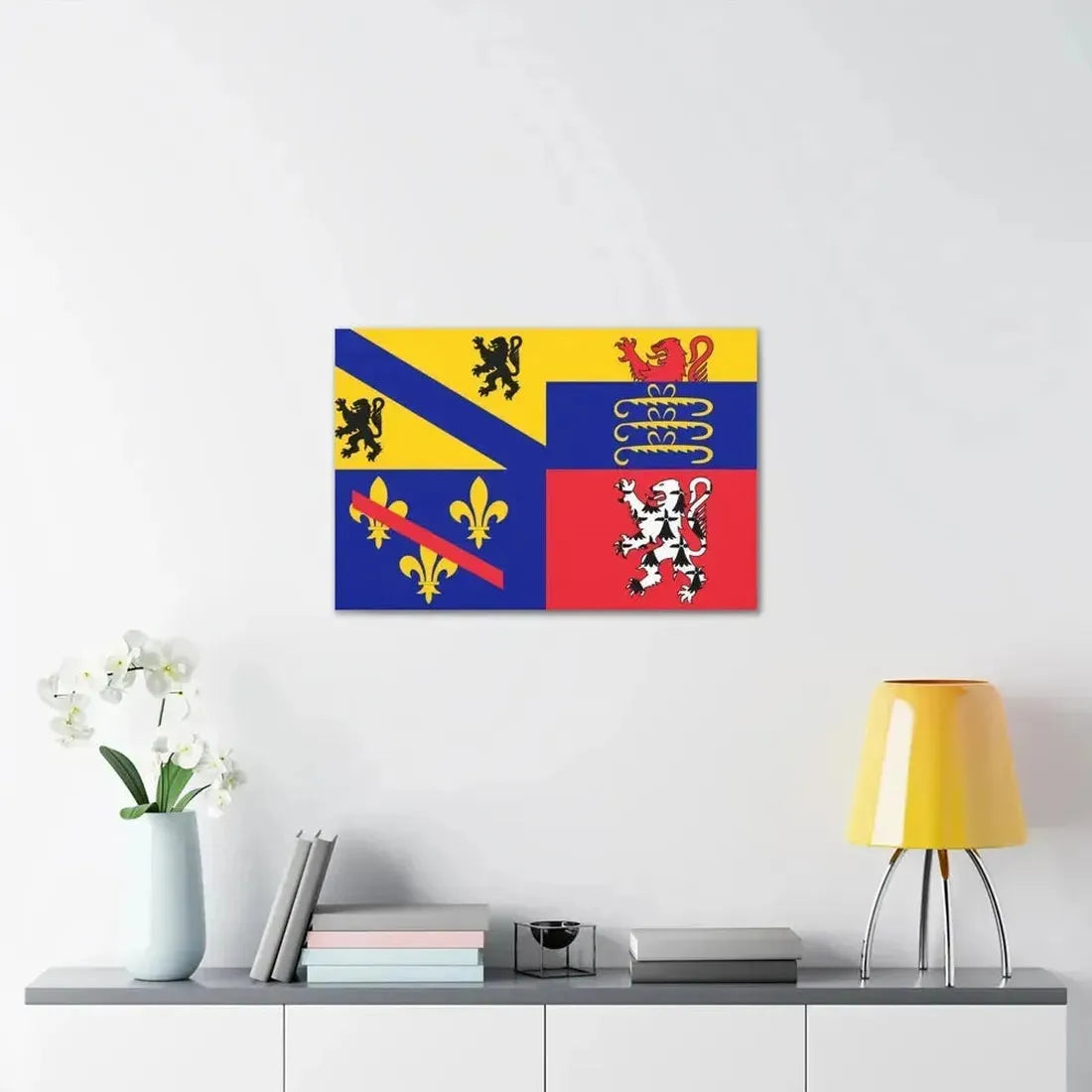 Flag of Ain France 2 - Canvas Wall Art - The Sticker Space