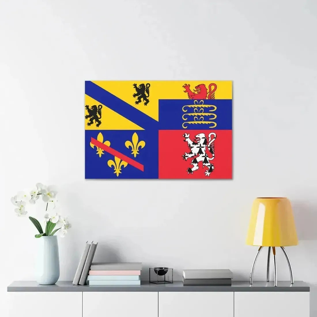 Flag of Ain France 2 - Canvas Wall Art - The Sticker Space