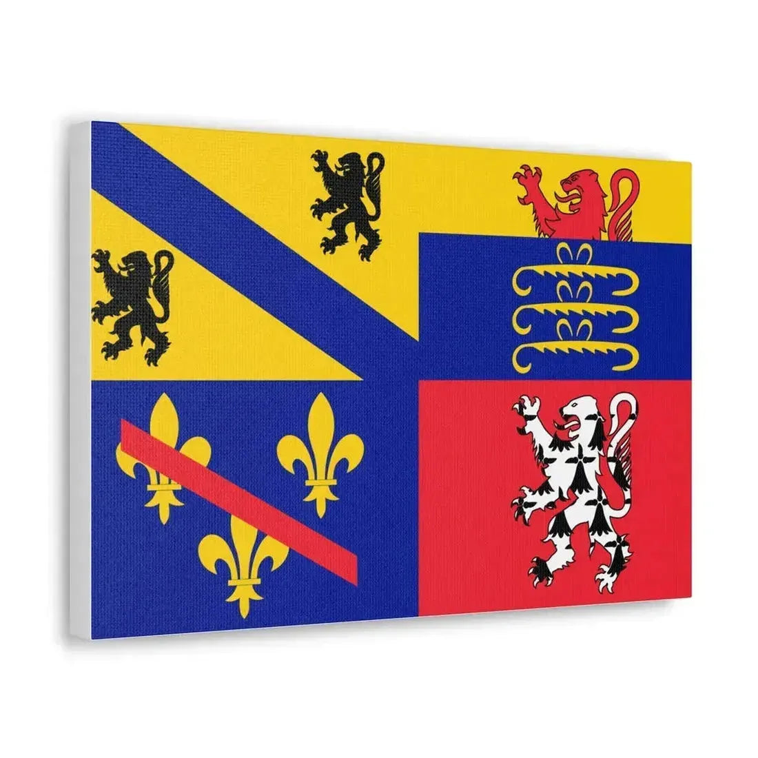 Flag of Ain France 2 - Canvas Wall Art - The Sticker Space
