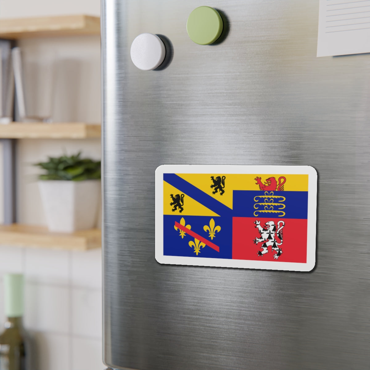 Flag of Ain France 2 - Die-Cut Magnet-The Sticker Space