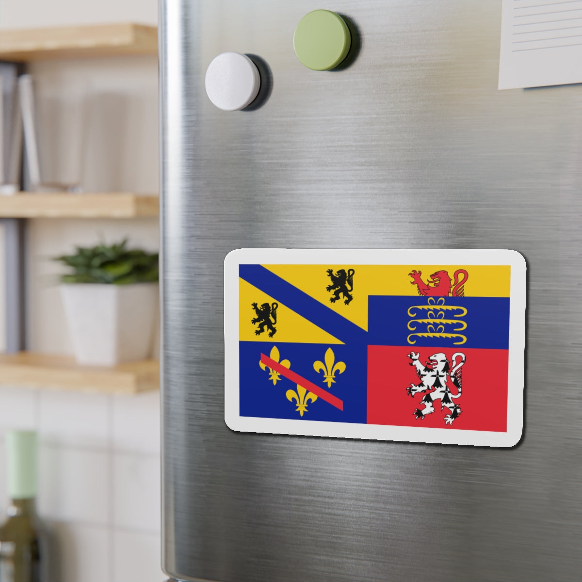 Flag of Ain France 2 - Die-Cut Magnet-The Sticker Space