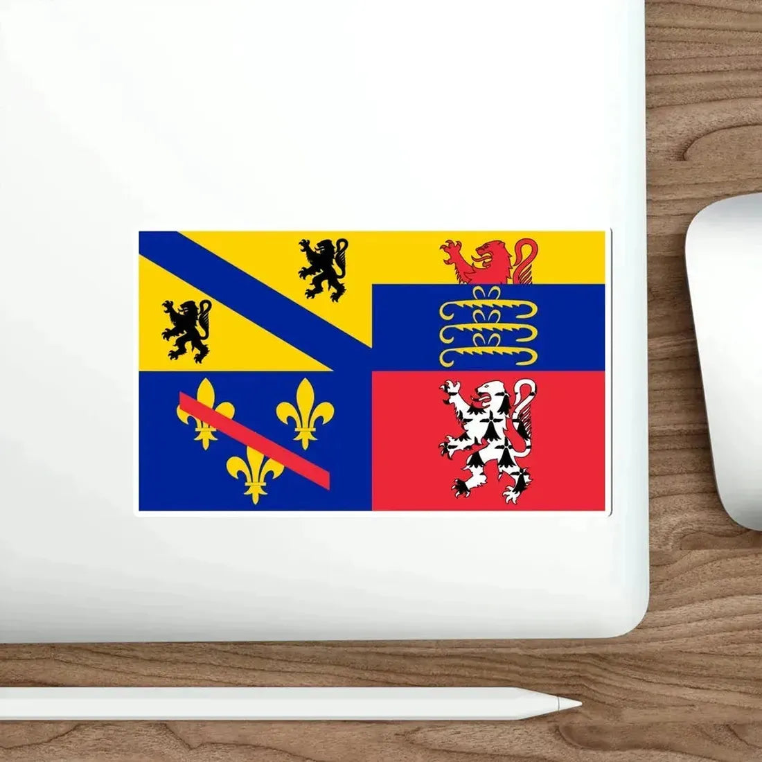 Flag of Ain France 2 STICKER Vinyl Die-Cut Decal - The Sticker Space