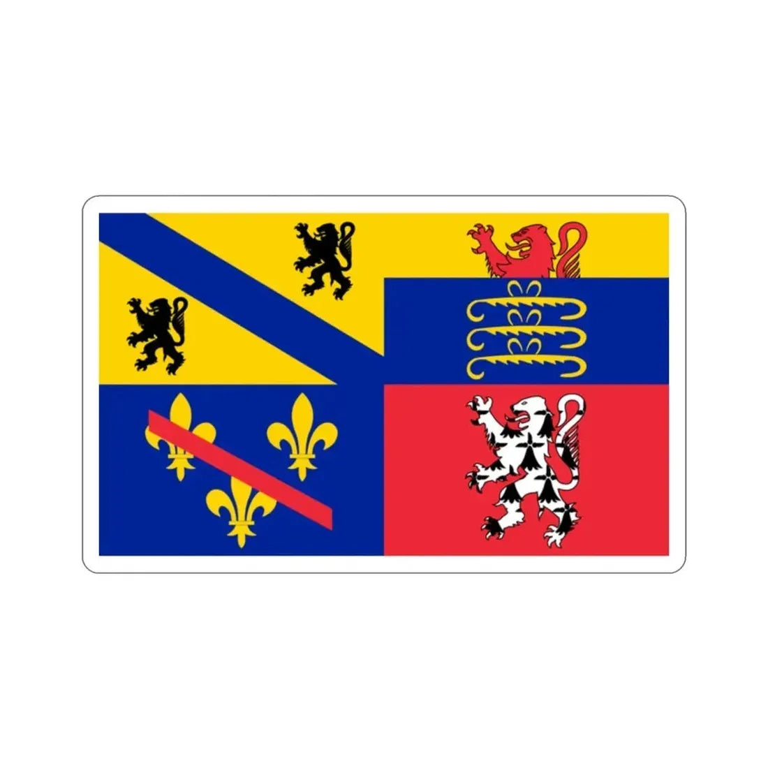 Flag of Ain France 2 STICKER Vinyl Die-Cut Decal - The Sticker Space