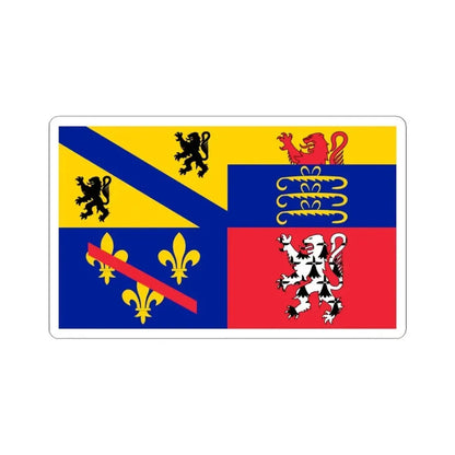 Flag of Ain France 2 - STICKER Vinyl Kiss-Cut Decal 6 Inch White - The Sticker Space