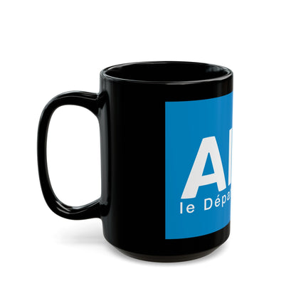 Flag of Ain France - Black Coffee Mug-The Sticker Space