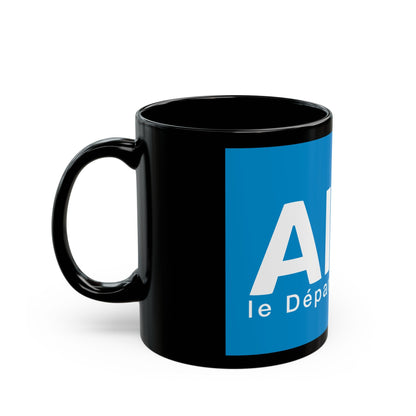 Flag of Ain France - Black Coffee Mug-The Sticker Space