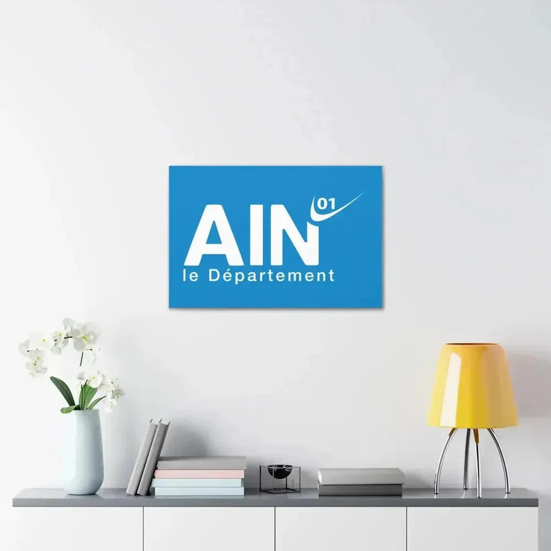 Flag of Ain France - Canvas Wall Art - The Sticker Space
