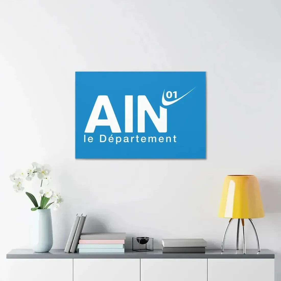 Flag of Ain France - Canvas Wall Art - The Sticker Space