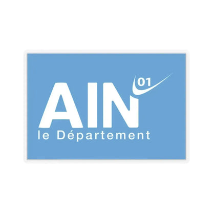 Flag of Ain France - STICKER Vinyl Kiss-Cut Decal 2 Inch Transparent - The Sticker Space