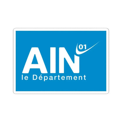 Flag of Ain France - STICKER Vinyl Kiss-Cut Decal 2 Inch White - The Sticker Space