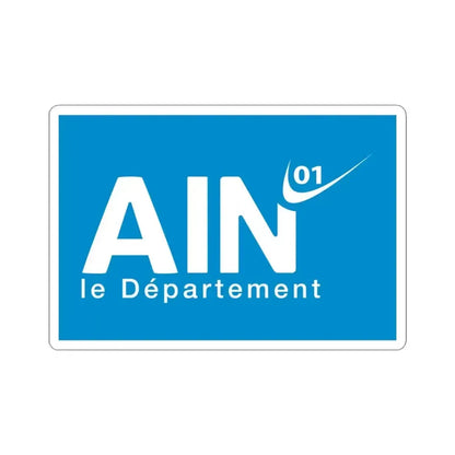 Flag of Ain France - STICKER Vinyl Kiss-Cut Decal 3 Inch White - The Sticker Space