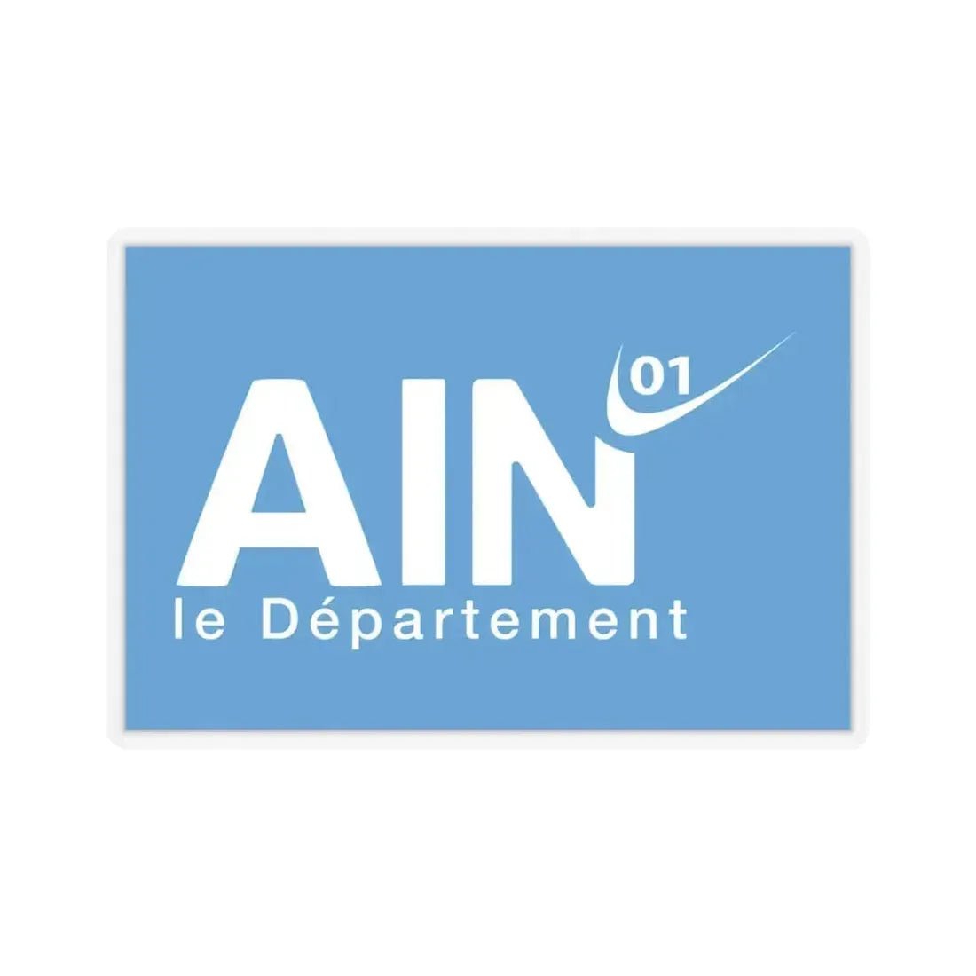 Flag of Ain France - STICKER Vinyl Kiss-Cut Decal 4 Inch Transparent - The Sticker Space