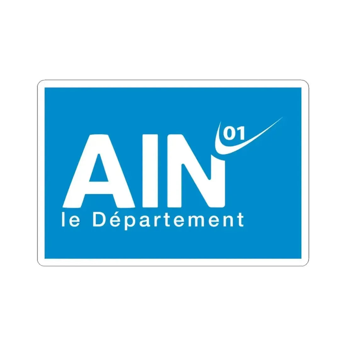 Flag of Ain France - STICKER Vinyl Kiss-Cut Decal 4 Inch White - The Sticker Space