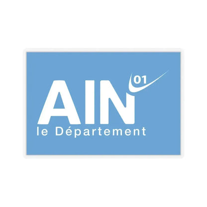 Flag of Ain France - STICKER Vinyl Kiss-Cut Decal 6 Inch Transparent - The Sticker Space