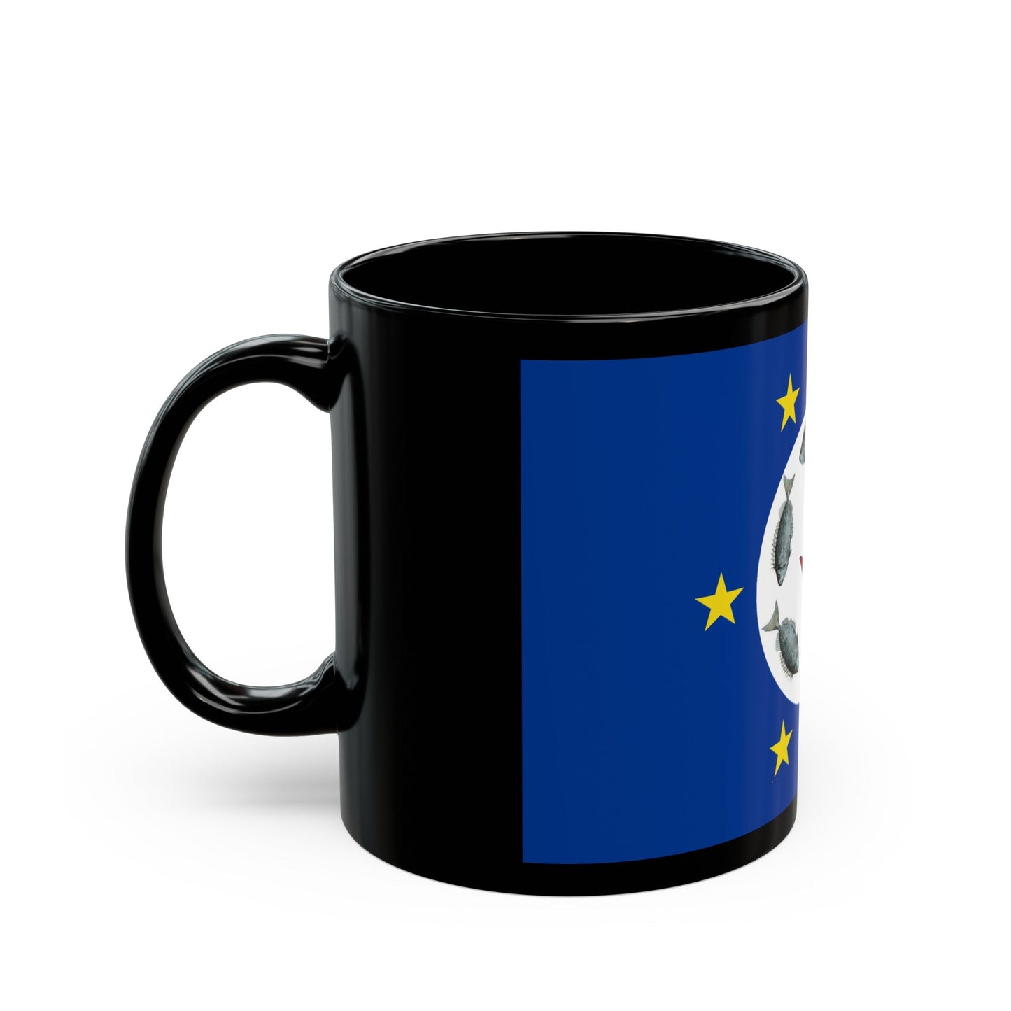 Flag of Airai Palau - Black Coffee Mug-The Sticker Space