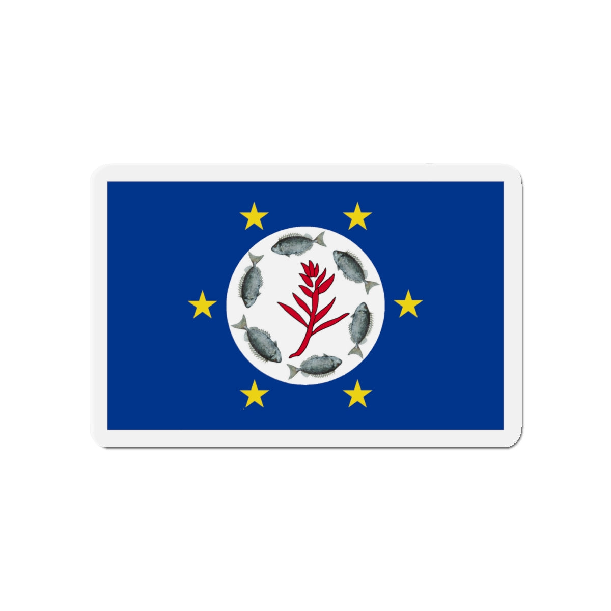 Flag of Airai Palau - Die-Cut Magnet-4" x 4"-The Sticker Space