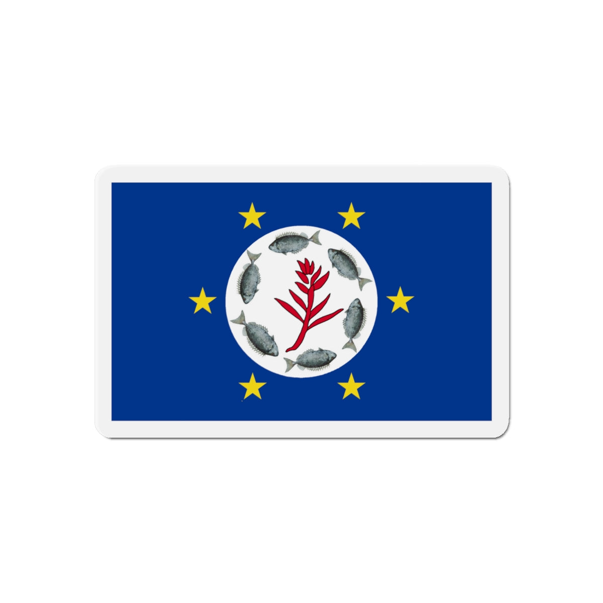 Flag of Airai Palau - Die-Cut Magnet-6 × 6"-The Sticker Space