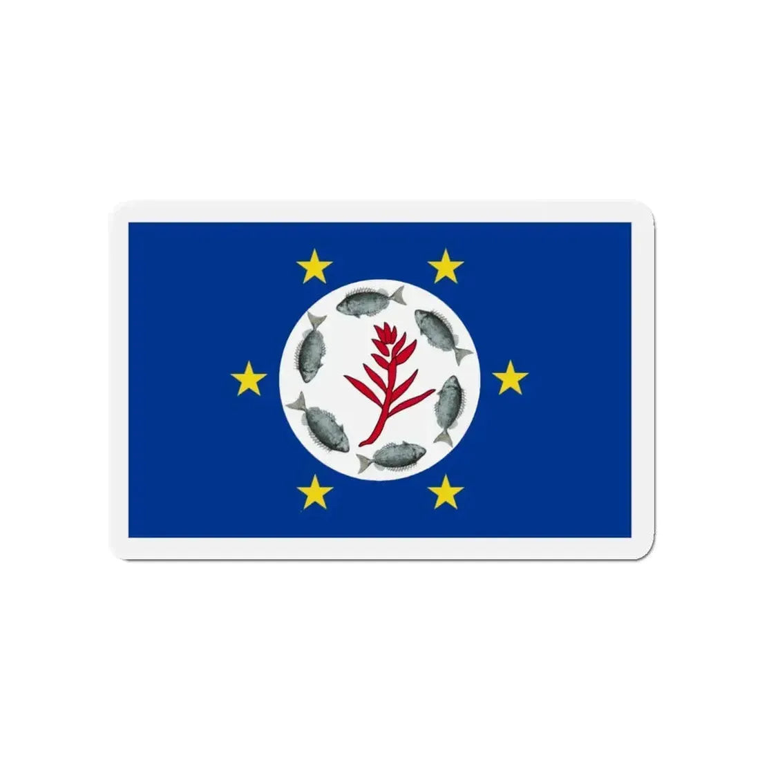 Flag of Airai Palau - Refrigerator Magnet 3 Inch - The Sticker Space