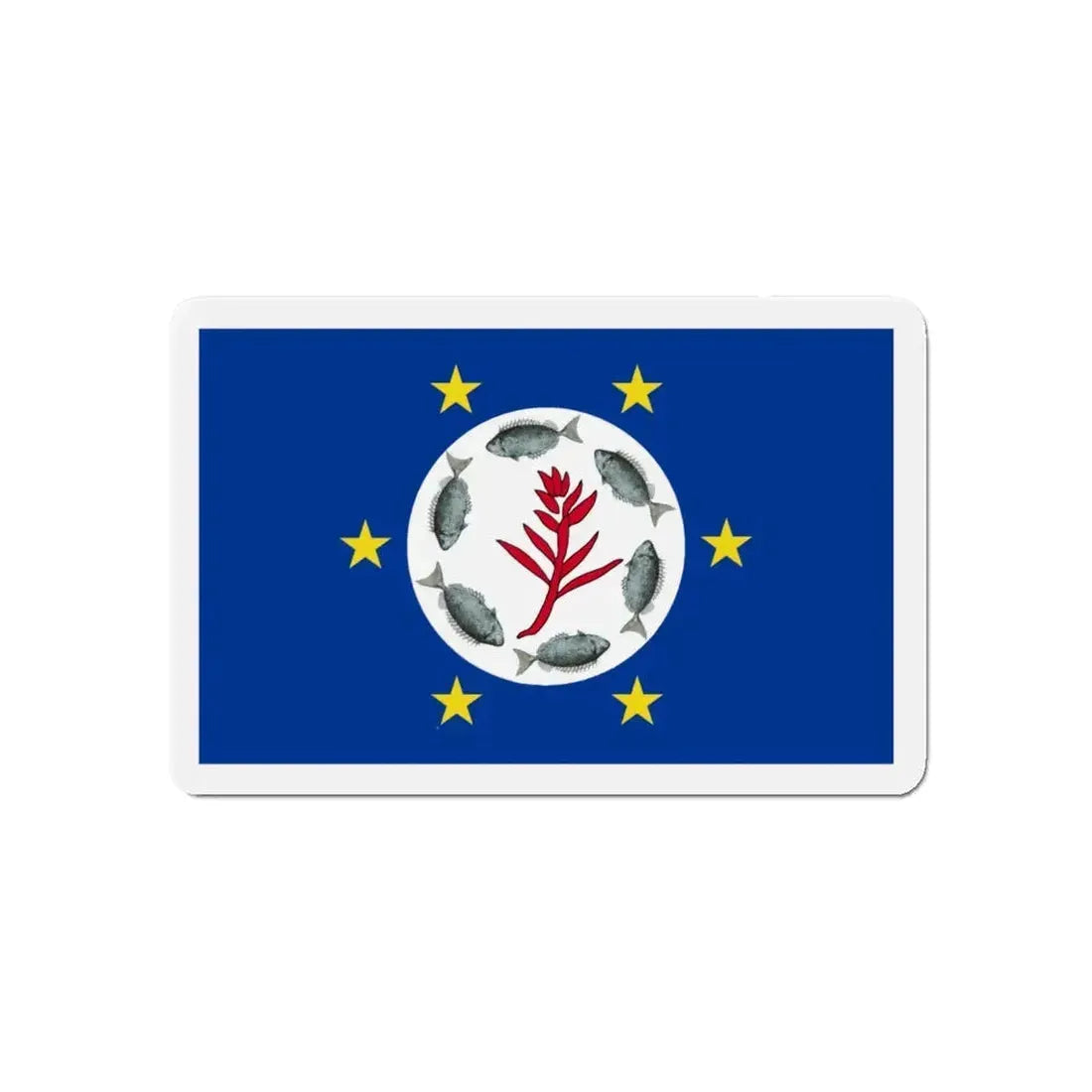 Flag of Airai Palau - Refrigerator Magnet 5 Inch - The Sticker Space