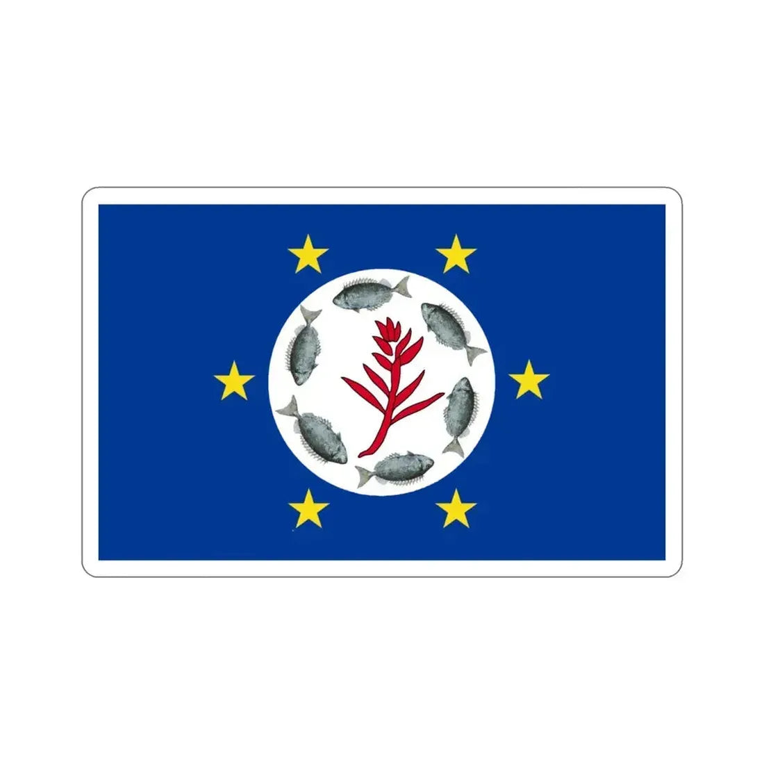 Flag of Airai Palau STICKER Vinyl Die-Cut Decal 3 Inch - The Sticker Space