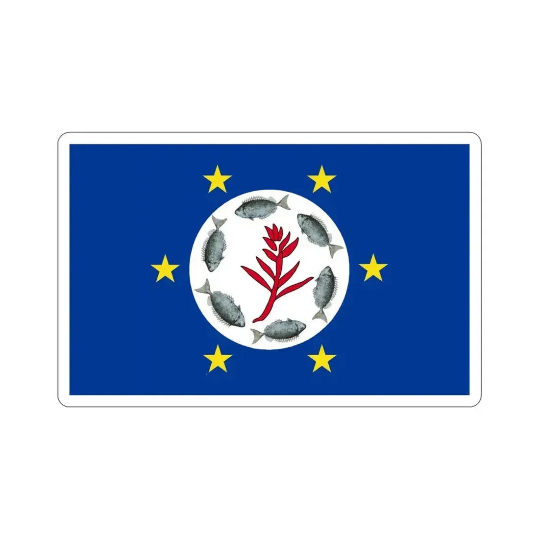 Flag of Airai Palau STICKER Vinyl Die-Cut Decal 5 Inch - The Sticker Space