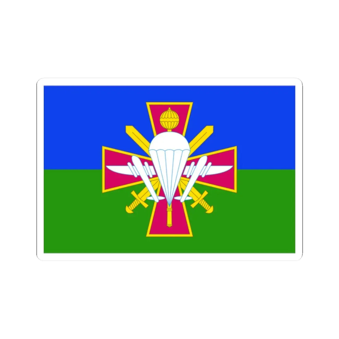 Flag of Airmobile troops of Ukraine (Ukraine) STICKER Vinyl Kiss-Cut Decal 2 Inch White - The Sticker Space