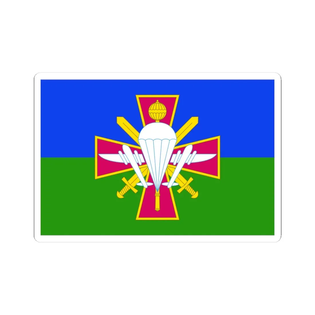 Flag of Airmobile troops of Ukraine (Ukraine) STICKER Vinyl Kiss-Cut Decal 3 Inch White - The Sticker Space