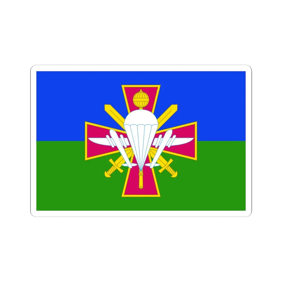 Flag of Airmobile troops of Ukraine (Ukraine) STICKER Vinyl Kiss-Cut Decal 6 Inch White - The Sticker Space