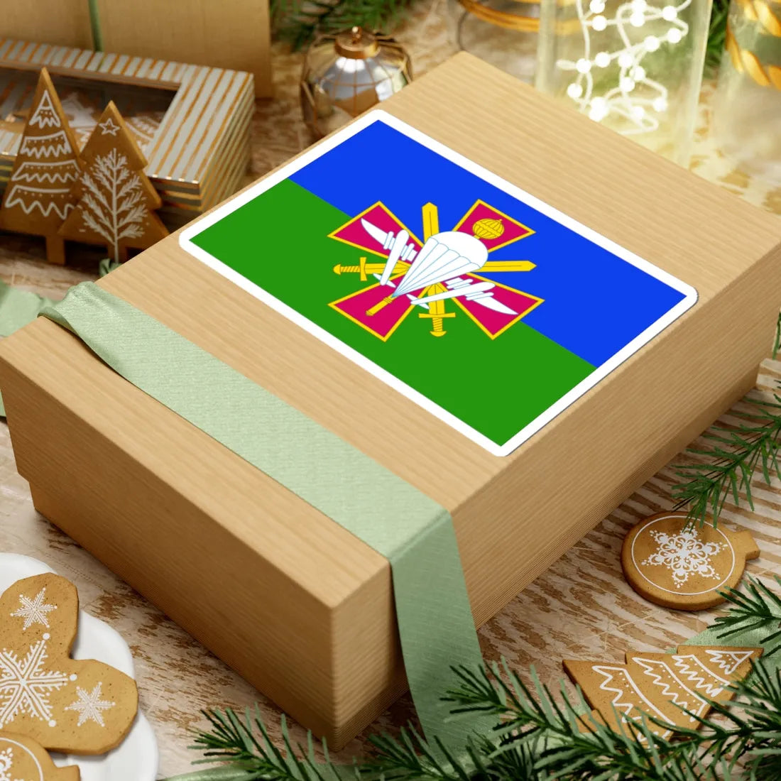 Flag of Airmobile troops of Ukraine (Ukraine) STICKER Vinyl Kiss-Cut Decal - The Sticker Space